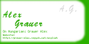 alex grauer business card